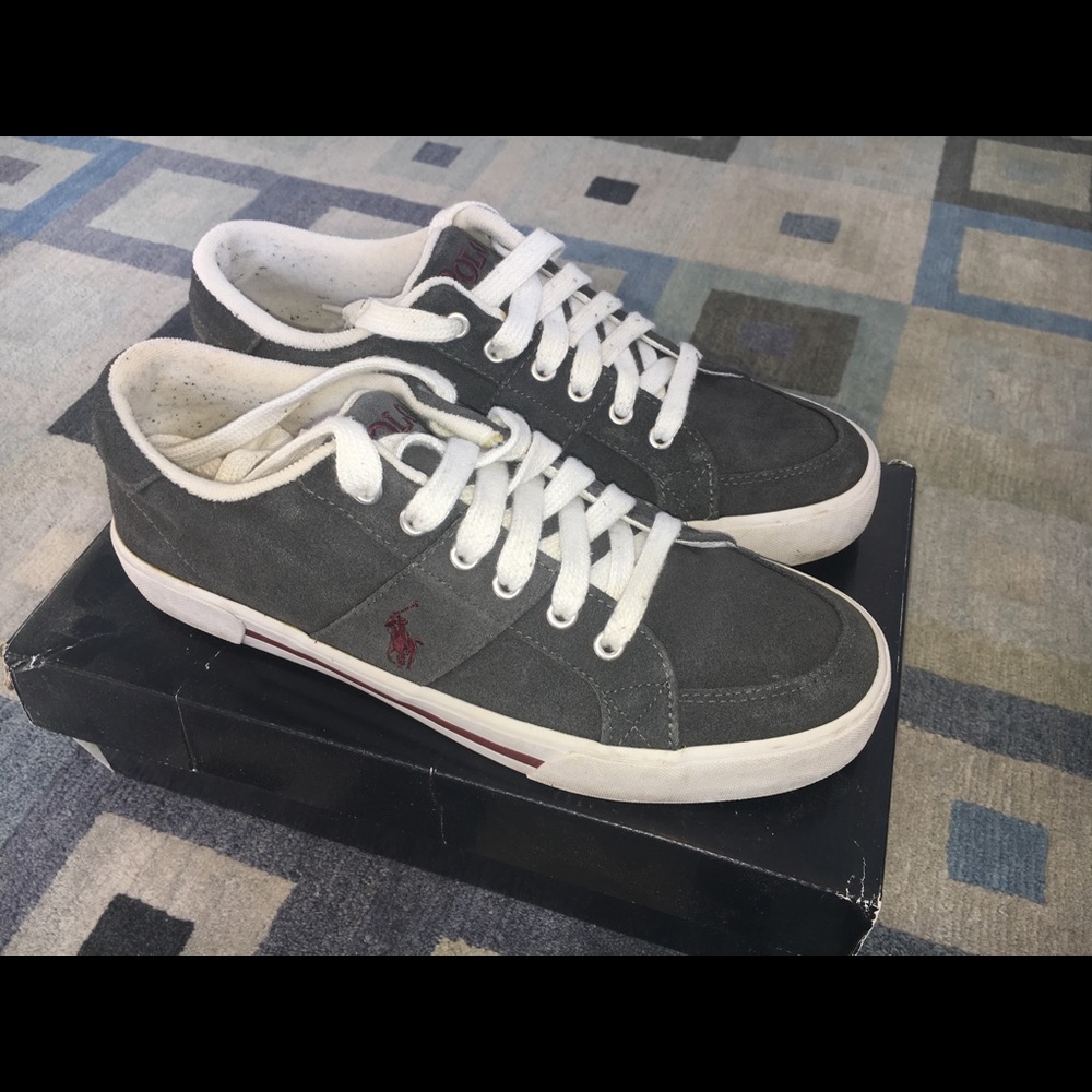 Polo Ralph Lauren Men’s Sport Grey Suede Sneakers Size 8